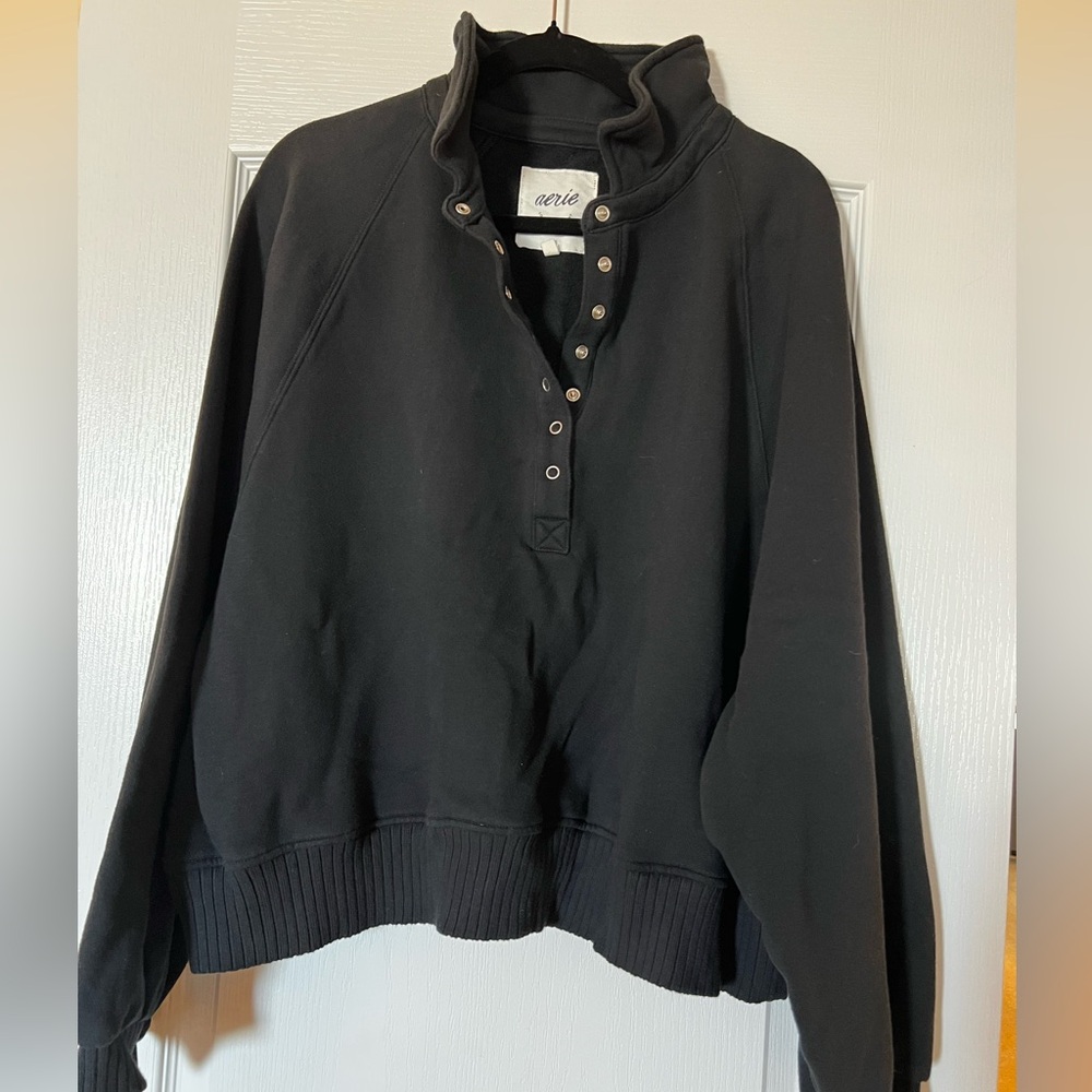 Aerie snap pullover sweatshirt